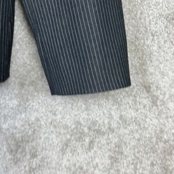 Tahari Arthur S Levine Jacket Womens 12 Gray Stripe Button Polyester Blend-6583 - Picture 8 of 13